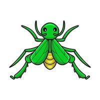 Cute little mantis cartoon posing vector