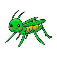 Cute little mantis cartoon character vector