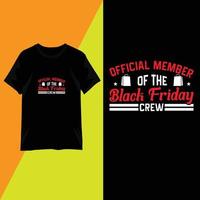 tipografía de moda de diseño de camiseta de viernes negro vector