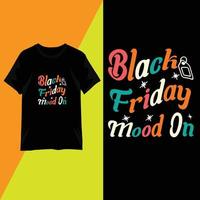 tipografía de moda de diseño de camiseta de viernes negro vector