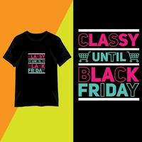 tipografía de moda de diseño de camiseta de viernes negro vector