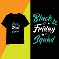 tipografía de moda de diseño de camiseta de viernes negro vector