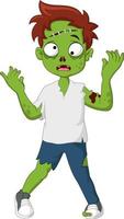 Cartoon A scary zombie Boy vector