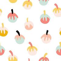 Multicolored simple cute berries on a white background. Vector seamless pattern with food for shop or farm advertising