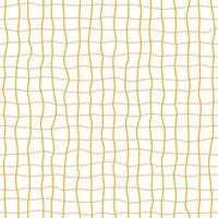 Minimalist checkered lines with pink and orange distorted grid on white background. Vector seamless pattern geometric background