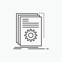 App. build. developer. program. script Line Icon. Vector isolated illustration