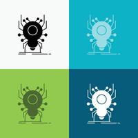 Bug. insect. spider. virus. App Icon Over Various Background. glyph style design. designed for web and app. Eps 10 vector illustration