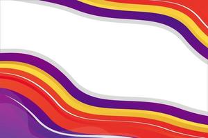 Purple yellow red gradient wave abstract banner background vector