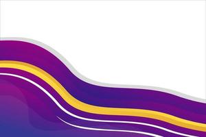 Purple yellow gradient wave abstract banner background vector