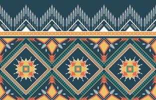 Geometric ethnic pattern seamless color oriental vector