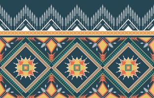 Geometric ethnic pattern seamless color oriental vector