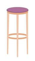 Bar chair semi flat color vector character. Full sized item on white. Convenient element of interior. Public place arrangement simple cartoon style illustration for web graphic design and animation