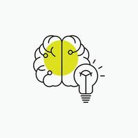 idea. business. brain. mind. bulb Line Icon vector