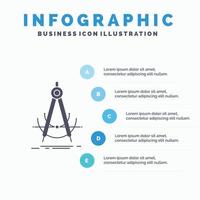 Precision. accure. geometry. compass. measurement Infographics Template for Website and Presentation. GLyph Gray icon with Blue infographic style vector illustration.
