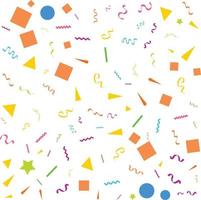 confetti concept design template holiday Happy Day. White Background Celebration Vector illustration.