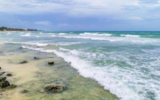 Hurricane 2021 thunderstorm tropical storm in Playa del Carmen Mexico. photo