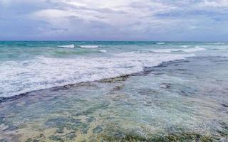 Hurricane 2021 thunderstorm tropical storm in Playa del Carmen Mexico. photo