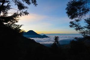 View of Mount Prau before sunrise photo