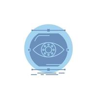 visualize. conception. monitoring. monitoring. vision Glyph Icon. vector