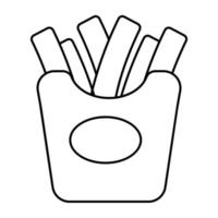 Vector design of fries packet