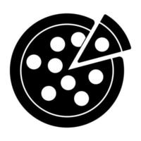 Editable design icon of pizza slice vector