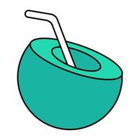 Modern design icon of coconut water vector