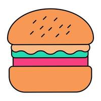 icono de diseño moderno de hamburguesa vector