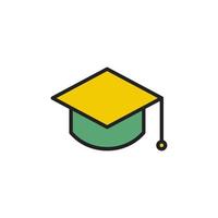 Toga or Graduation Hat Icon Vector