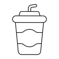 un icono de diseño editable de bebida para llevar vector