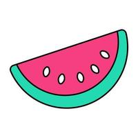 icono de fruta de jugo de verano, diseño vectorial de sandía vector