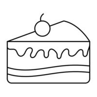 un icono de diseño perfecto de rebanada de pastel vector