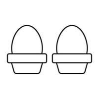 Boiled eggs icon, editable vector