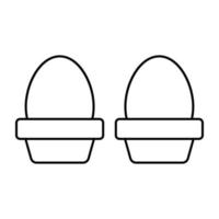 Boiled eggs icon, editable vector