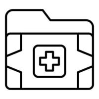 Medical Folder Icon Style vector