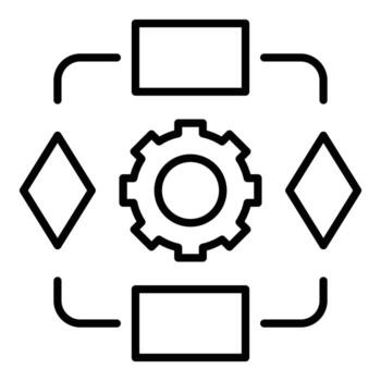Algorithm Icon Style vector