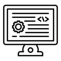 estilo de icono de desarrollo de backend vector