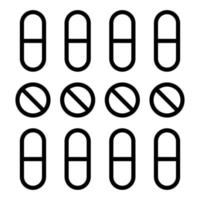 Pills Icon Style vector