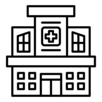 estilo de icono de hospital vector