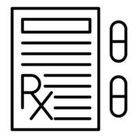 Prescription Icon Style vector