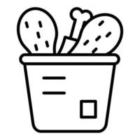 Chicken Bucket Icon Style vector