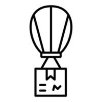 Air Balloon Delivery Icon Style vector