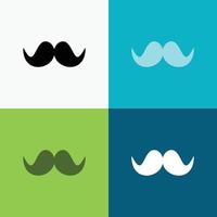 moustache. Hipster. movember. male. men Icon Over Various Background. glyph style design. designed for web and app. Eps 10 vector illustration