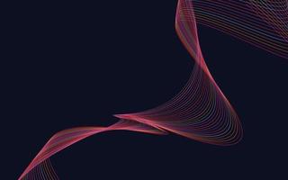 Abstract Red Color technology Line wave background vector