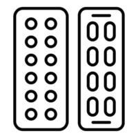 Pills Packet Icon Style vector