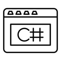 C Sharp Icon Style vector