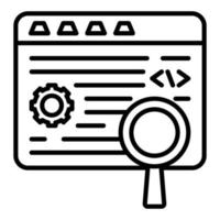 estilo de icono de prueba de código vector