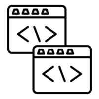 Code Refactoring Icon Style vector