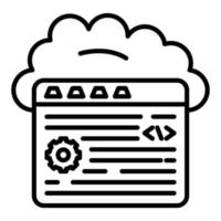 Cloud Coding Icon Style vector
