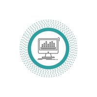 analytics. processing. dashboard. data. stats Line Icon. Vector isolated illustration