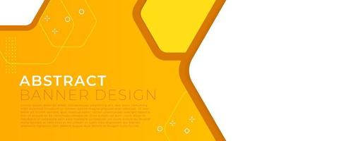 diseño de vector de banner abstracto con degradado de color amarillo, plantilla de fondo vacía para promoción de medios o banner web